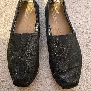 Black Sparkly Toms